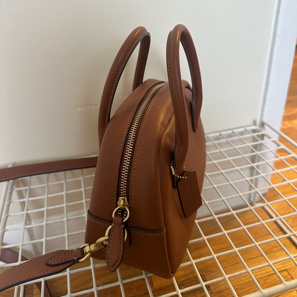 Coach Women's Brown Borough Bowling Bag - Picture 10 of 16